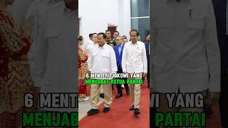 6 MENTERI JOKOWI YANG MENJABAT KETUA UMUM PARTAI [upl. by Edaw775]