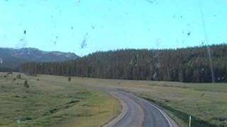 Trucking Two Lane Mountain Pass close to Yellowstone [upl. by Carrillo]