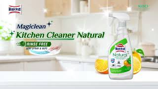 Magiclean Kitchen Cleaner Natural  Effortless Natural Cleaning 20sec [upl. by Frantz]