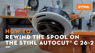 How to Rewind the Spool on the STIHL AutoCut® C 262  STIHL Tutorial [upl. by Sophy]