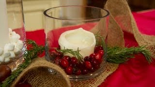 Christmas Candle Centerpiece Ideas  Lets Craft with ModernMom  12 Days of Christmas Day 2 [upl. by Anelrac9]