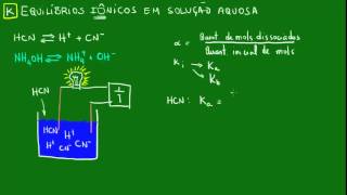 Equilíbrios iônicos em solução aquosa  Aula 1  Equilíbrio iônico  Química [upl. by Neumeyer]