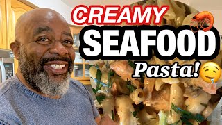 How to Creamy White Wine Seafood Pasta EASY [upl. by Madda]