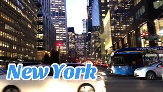 New York Billionaires Row walking tour virtual 4K Christmas lights holiday decoration skyscaper [upl. by Abbotsen]