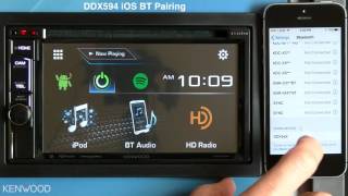 KENWOOD eXcelon iOS Bluetooth Pairing for 2017 Multimedia Receivers DDX394 DDX594 DDX794 [upl. by Nnylasor534]