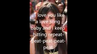 selena gomez i love you like a love song baby lyrics [upl. by Consuela]