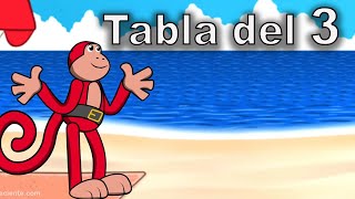 Aprende La Tabla del 3 con El Mono Sílabo Tablas de Multiplicar Video Educativo [upl. by Kwapong]