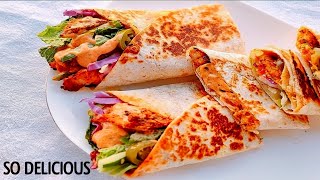 Chicken Tikka Wraps Recipe By The Foodie Girl Sooper Easy amp Delicious  Chicken Tortilla Wraps [upl. by Lewse]