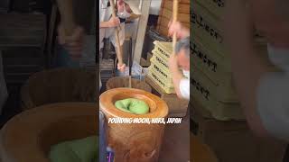 The famous pounding mochi of Nara Japan japan food [upl. by Eilujna793]