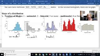 STA 205 2f Shape of distribution  number of modes [upl. by Shannah]