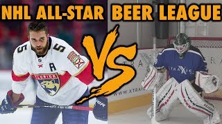 NHL Player VS Beer League Goalie  Best of 5 shootout [upl. by Yatnahc855]