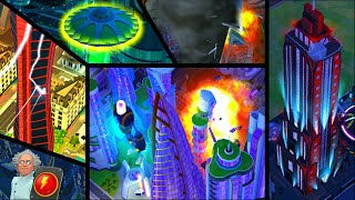 SIMCITY Buildit  ALL DISASTERS Все катастрофы Earthquake Meteorite UFO Tornado Storm Robot [upl. by Polard]