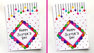 Sisters day card  DIY Sisters Day Card  Handmade Sisters day card  Sisters day greeting card [upl. by Som843]