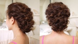 Easy Messy Updo Hair Tutorial [upl. by Idnek]