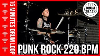 Drum Beat 220 bpm  Groove Drum Track 220 BPM Punk Rock  Batería 220 BPM Punk Rock [upl. by Kilroy58]