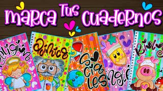 💕CÓMO MARCAR CUADERNOS✏️📒 Taller de Portadas Creativas Aprende Paso a Paso📚😍 [upl. by Lovmilla]