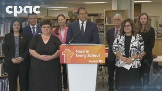 Premier Kinew announces launch of Manitobas universal school nutrition program – September 5 2024 [upl. by Kerianne597]