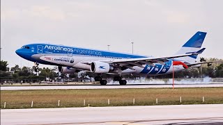 Stunning Airbus A330 Aerolíneas argentinas Landing at MIA A MustSeeaviation argentina [upl. by Dwight]