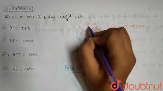 When a cell is fully turgid its  CLASS 12  TEST 6  BIOLOGY  Doubtnut [upl. by Medea]