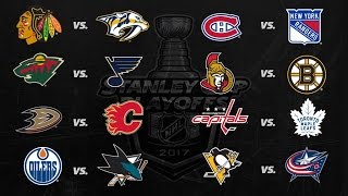 2017 Stanley Cup Playoffs  Round 1  All Goals [upl. by Sheets409]