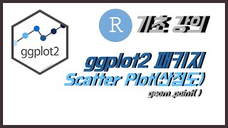 R 데이터 분석 기초 ggplot2 패키지 스캐터플롯 scatter plot산점도 [upl. by Ordnael742]