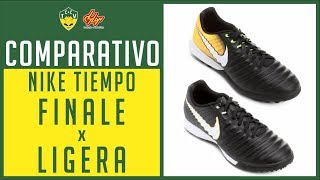 QUAL É A MELHOR CHUTEIRA NIKE TIEMPOX LIGERA IV x TIEMPOX FINALE  COMPARATIVO [upl. by Frida736]