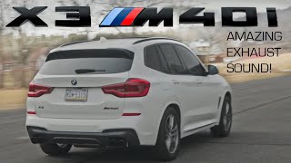 THE BEST X3X4 M40i SOUND BMW X3 M40i with Valvetronic Designs Exhaust  Stock Downpipes [upl. by Finer]