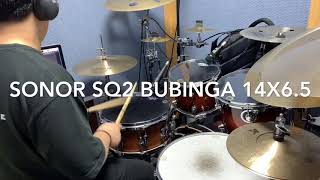 드러머 황재영 레슨생의 Sonor SQ2 Bubinga 14x65 튜닝후 테스팅 [upl. by Anma]