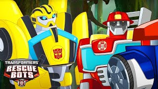 The Rescue Bots Meet Bumblebee  Transformers Rescue Bots  Cartoons for Kids  Transformers TV [upl. by Nosac]