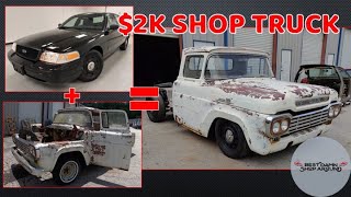 CHEAP BUDGET F100 CROWN VIC SWAP NEW SHOP TRUCK [upl. by Farley498]