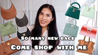 Luxury Shopping Vlog Celine Loewe Louis Vuitton Salvatore Ferragamo and more [upl. by Zillah990]