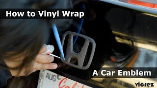 How to vinyl wrap a car emblem [upl. by Wade]