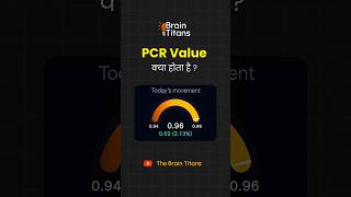 What is PCR value in option trading  Put Call Ratio shortvideo [upl. by Jaqitsch]