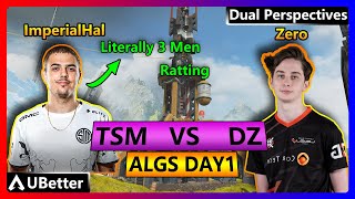 Split Screen DZ 3 Men quotRAT PLAYquot Triggered CEO on ALGS Day 1  apex [upl. by Leong]