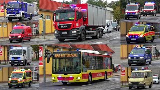 Schwerer Verkehrsunfall  MANV ⛑️🚨 Einsatzfahrten 》THW  KatS uvm  Einsatzübung in Eberswalde [upl. by Astra]