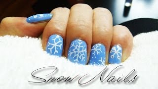 Snow Nails für die WinterWeihnachtszeit ganz einfach [upl. by Yrffoeg112]