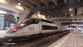 voyage en TGV inouï départ de la gare Poitiers Rame Atlantique 401 398 [upl. by Akeem]