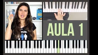 Como tocar Teclado do ZERO aula 1 para iniciantes passo a passo [upl. by Esylle]