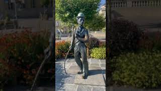 Bronze Chaplin Statue Vevey Switzerland  Square Charlie Chaplin Shorts shortvideos MarsOne41 [upl. by Yevad472]