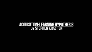 Acquisition Learning hypothesis in Bengali [upl. by Caressa]