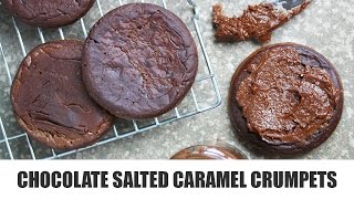 Chocolate Crumpets Vegan amp Glutenfree with Salted Caramel Spread [upl. by Rockwell]