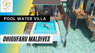 Dhigufaru MALDIVES Resort ❤️ POOL Water Villa Bodhanfulhu ROOM HD tour  Baa Atoll  Vlog Maldives [upl. by Palmira]