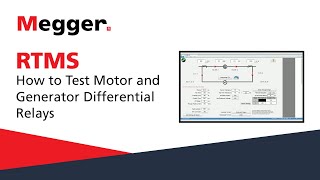 Megger RTMS How to Test Motor and Generator Differential Relays [upl. by Keiryt74]