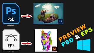 How to Preview Photoshop File and Illustrator EPS File with SageThumbs [upl. by Crisey309]