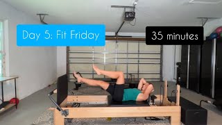 Pilates Reformer Workout  35 minutes  Week Challenge Day 5  Fit Friday  Jump Board [upl. by Narret104]