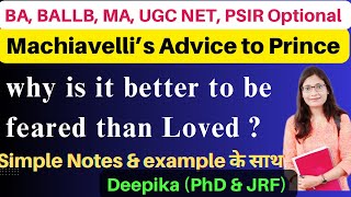 Machiavelli’s advice to the Prince [upl. by Devora]