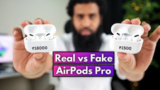 Real vs Fake AirPods Pro in 2023  How to recognise Fake AirPods [upl. by Akirdnahs229]