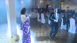 Claireport Place Banquet amp Convention Centre Wedding Reception  Indian Grooms Parents Entry Dance [upl. by Dasa]