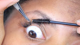 DIY INDIVIDUAL LASHES  PART 1 most requested Sharatia Banks [upl. by Annairb]