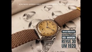 Vintage Uhren Revue Herrenuhr Silber 925 uhrwerk revue 30 um 1920 [upl. by Durst]